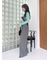 アシメデザインワイドパンツ