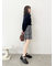 ラメジャガードロゴニットトップス