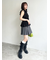 サイドベルトプリーツスカショーパン