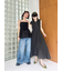 リボンスリングバックパンプス