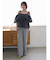 【WEB限定00サイズ】ビジューワイドスウェットパンツ