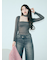 【WEB限定00サイズ】ステップウエストワイドデニムパンツ