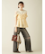 【WEB限定00サイズ】ステップウエストワイドデニムパンツ