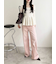 【WEB限定00サイズ】ステップウエストワイドデニムパンツ