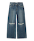 【WEB限定00サイズ】ステップウエストワイドデニムパンツ