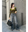 【WEB限定00サイズ】ステップウエストワイドデニムパンツ