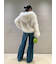 【WEB限定00サイズ】ステップウエストワイドデニムパンツ