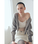 【LILY BROWN Lingerie】カップ付ハーフシアーキャミ