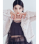 【LILY BROWN Lingerie】カップ付フリルチュールキャミ