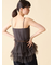 【LILY BROWN Lingerie】カップ付フリルチュールキャミ