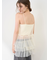 【LILY BROWN Lingerie】カップ付フリルチュールキャミ