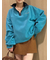 ハーフジップロゴ刺繍フリーストップス