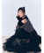 チュールティアードドレス