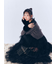 チュールティアードドレス