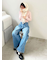 シャギーチェックストール