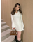 フェザークロシェットニットミニワンピース