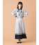 クラシカルパターンボウタイブラウス