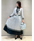 クラシカルパターンボウタイブラウス