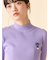 【LILY BROWN ×ANNA SUI】ロゴ刺繍ハイネックリブニット