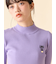 【LILY BROWN ×ANNA SUI】ロゴ刺繍ハイネックリブニット