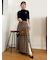 【LILY BROWN ×ANNA SUI】ロゴ刺繍ハイネックリブニット
