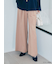 ベルト付きタックワイドパンツ