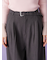 ベルト付きタックワイドパンツ