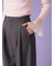 ベルト付きタックワイドパンツ