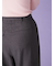 ベルト付きタックワイドパンツ