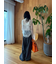 ベルト付きタックワイドパンツ