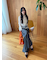 ベルト付きタックワイドパンツ