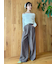 ベルト付きタックワイドパンツ