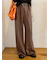 ベルト付きタックワイドパンツ