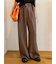 ベルト付きタックワイドパンツ