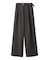 ベルト付きタックワイドパンツ