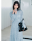 【WEB限定00サイズ】ボウタイ付きフリンジジャガードペプラムワンピース