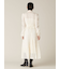【WEB限定00サイズ】ボウタイ付きフリンジジャガードペプラムワンピース