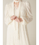 【WEB限定00サイズ】ボウタイ付きフリンジジャガードペプラムワンピース