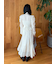 【WEB限定00サイズ】ボウタイ付きフリンジジャガードペプラムワンピース