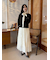 【WEB限定00サイズ】ボウタイ付きフリンジジャガードペプラムワンピース
