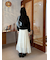 【WEB限定00サイズ】ボウタイ付きフリンジジャガードペプラムワンピース