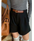 ベルト付きショートパンツ