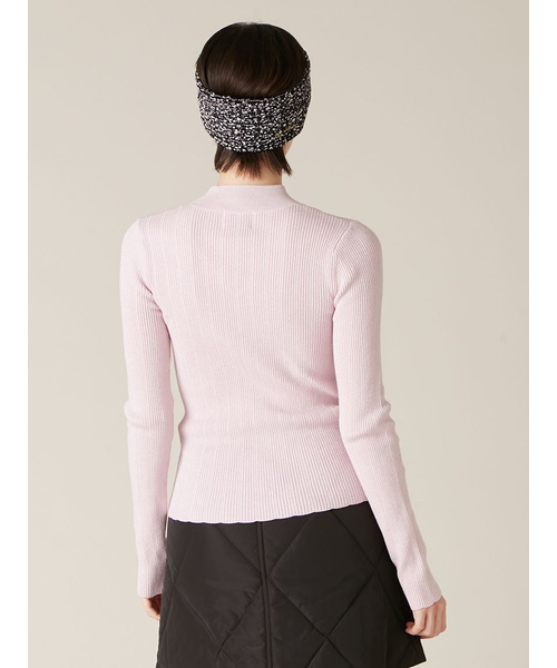 LILY BROWN×MARY QUANT】デイジー刺繍ソフトリブニットトップス