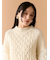 フリンジスリーブクロップドニット