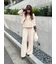 ツイードニットワイドパンツ