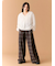 ワイドレッグタックパンツ