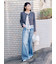 【WEB限定00サイズ】ダブルニーカーブワイドデニムパンツ