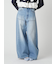 【WEB限定00サイズ】ダブルニーカーブワイドデニムパンツ