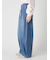 【WEB限定00サイズ】ワイドレッグイージーデニムパンツ
