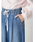 【WEB限定00サイズ】ワイドレッグイージーデニムパンツ